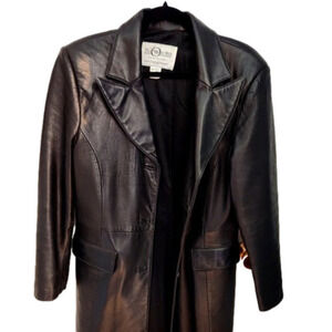 315. Black Leather Jacket |M